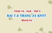 Bài 7.6 trang 34 Toán 10 Kết nối tri thức Tập 2